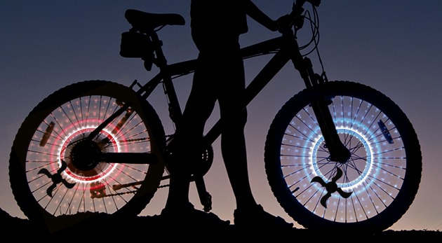 2 kusy LED svetiel na kolesá bicykla alebo motorky