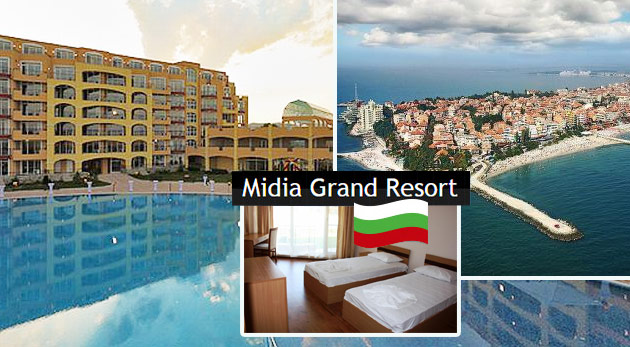 Letná dovolenka v apartmánoch Midia Grand Resort v Bulharsku (cena za 2 osoby, príp. 3. osoba grátis)