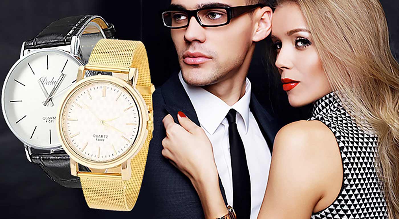 Klasické dámske alebo pánske kvalitné hodinky značky Quartz