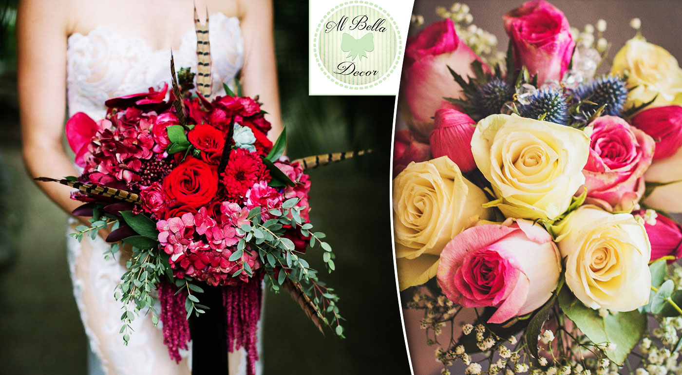 Originálna svadobná kytica z ruží, tulipánov alebo z rôznych kvetov. Kráľovná svadobných kytíc od Al Bella Decor!