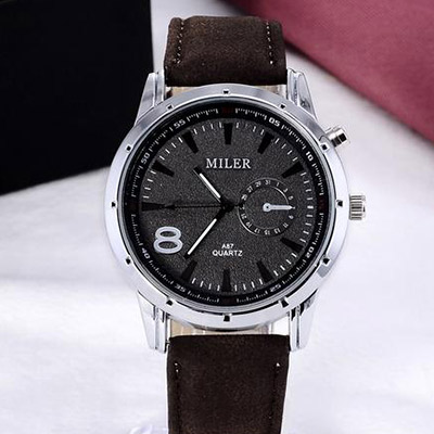 Pánske hodinky značky MILER - hnedé