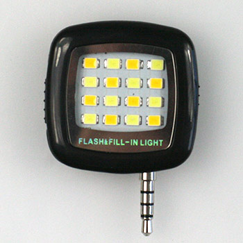 Smarphone LED selfie svetlo na nočné fotky - čierne