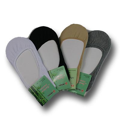 Dámske bambusové ponožky do balerínok - 5 párov - mix farieb