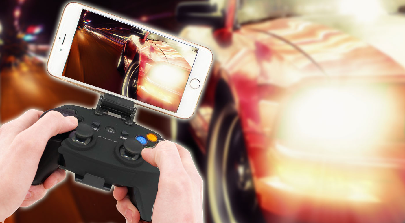 Prevratný ovládač Bluetooth Gamepad s držiakom na mobil pre vášnivých hráčov