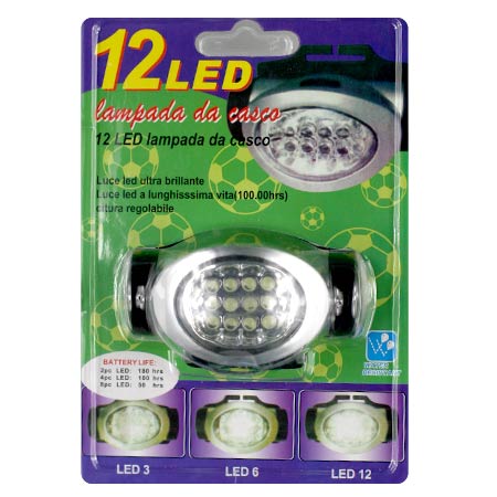 Čelová lampa 12 LED