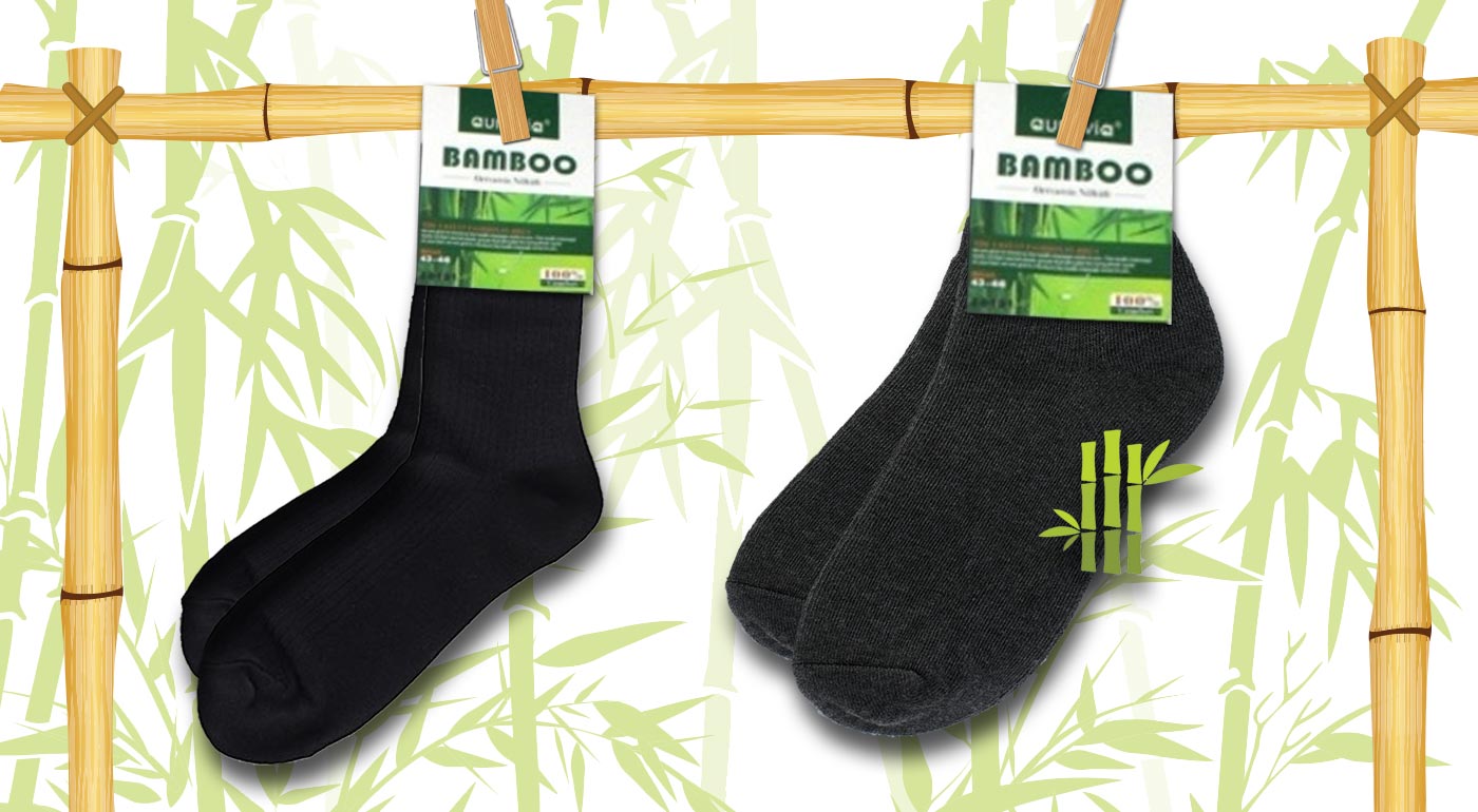 Ponožky z bambusového vlákna - vyberte si členkový alebo klasický strih v bielej alebo čiernej farbe
