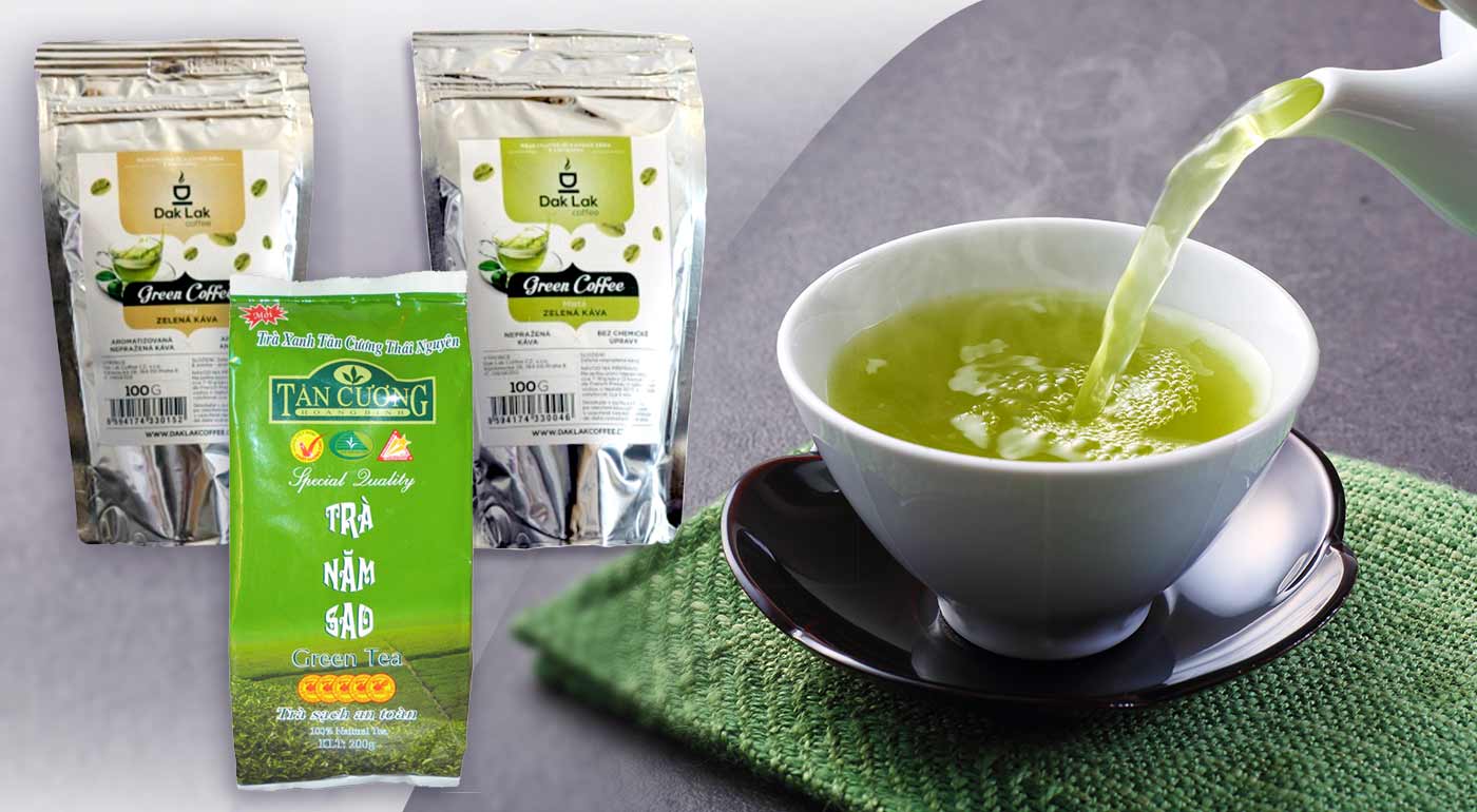 Doplňte antioxidanty - BIO Zelená káva a ručne zbieraný zelený čaj z Vietnamu