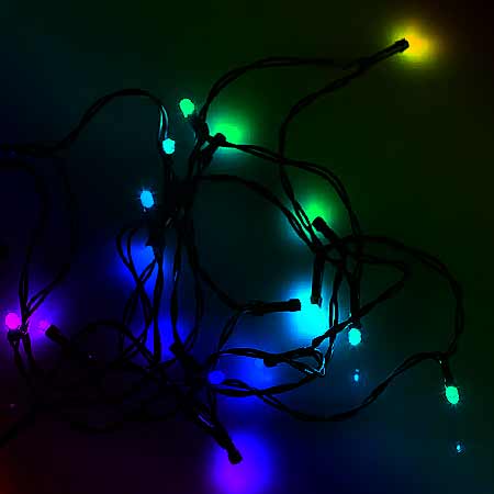Vianočné osvetlenie na batérie - farba osvetlenia: farebná