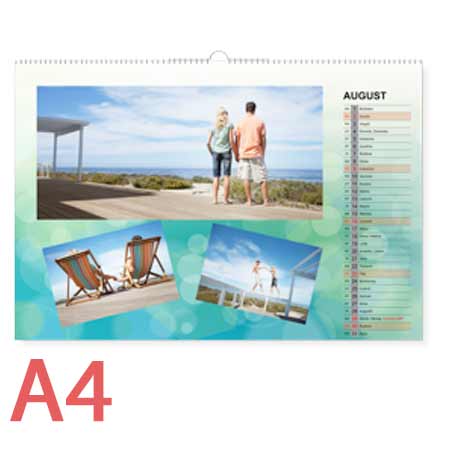 Nástenný fotokalendár mesačný, formát A4 (12 strán + 1 titulná) - orientácia na šírku