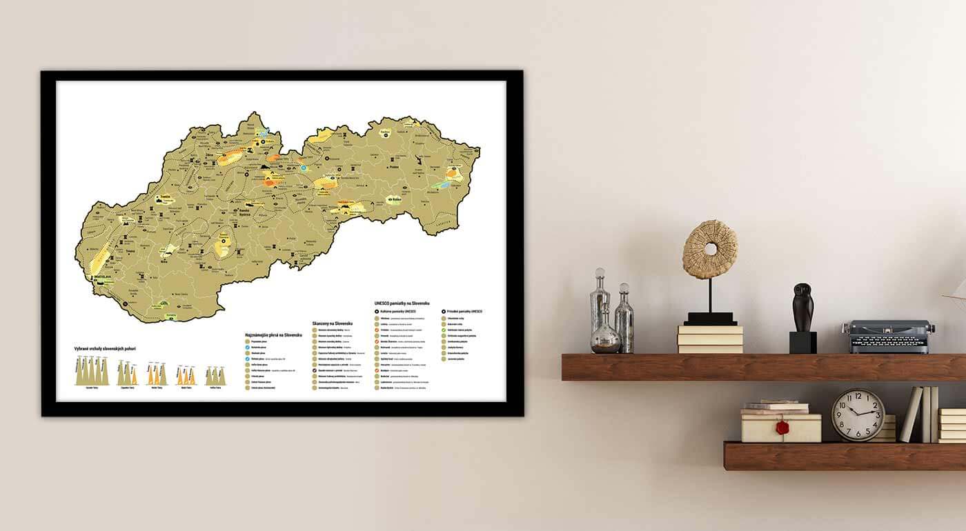 Stieracia mapa Slovenska - odhaľujte krásy našej krajiny na cestách aj na papieri!
