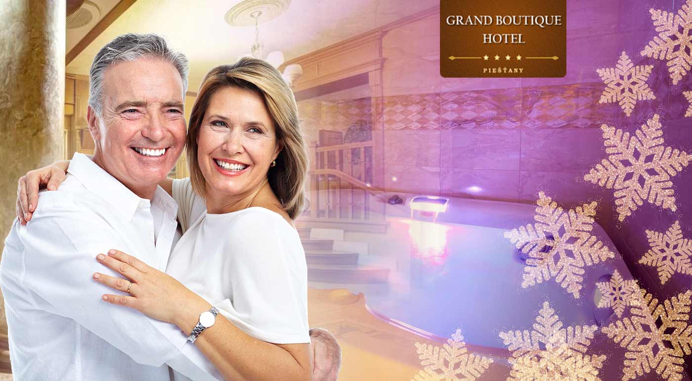 Luxusný senior pobyt v Grand Boutique Hoteli Sergijo**** Piešťany s plnou penziou, wellness a masážami