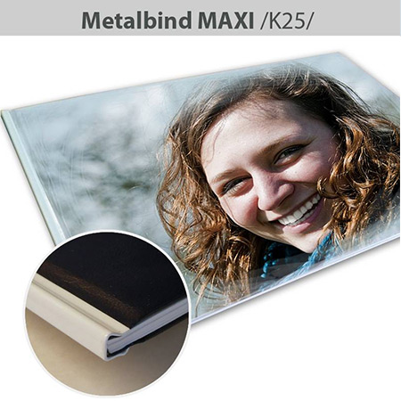 Fotokniha Metalbind Maxi formát A3 na šírku - K25, 104 strán, tvrdá knižná väzba