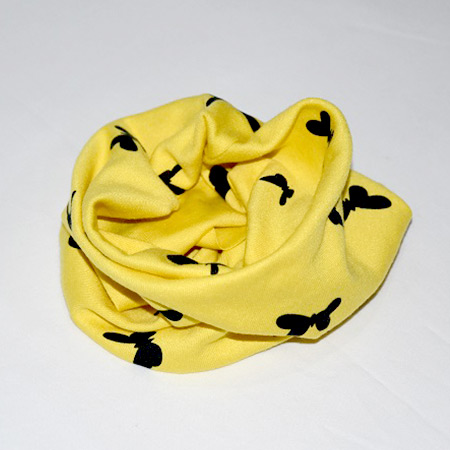 Detský bavlnený nákrčník Motýľ žltý