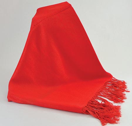 Pašmína (kašmírový šál) - farba červená
