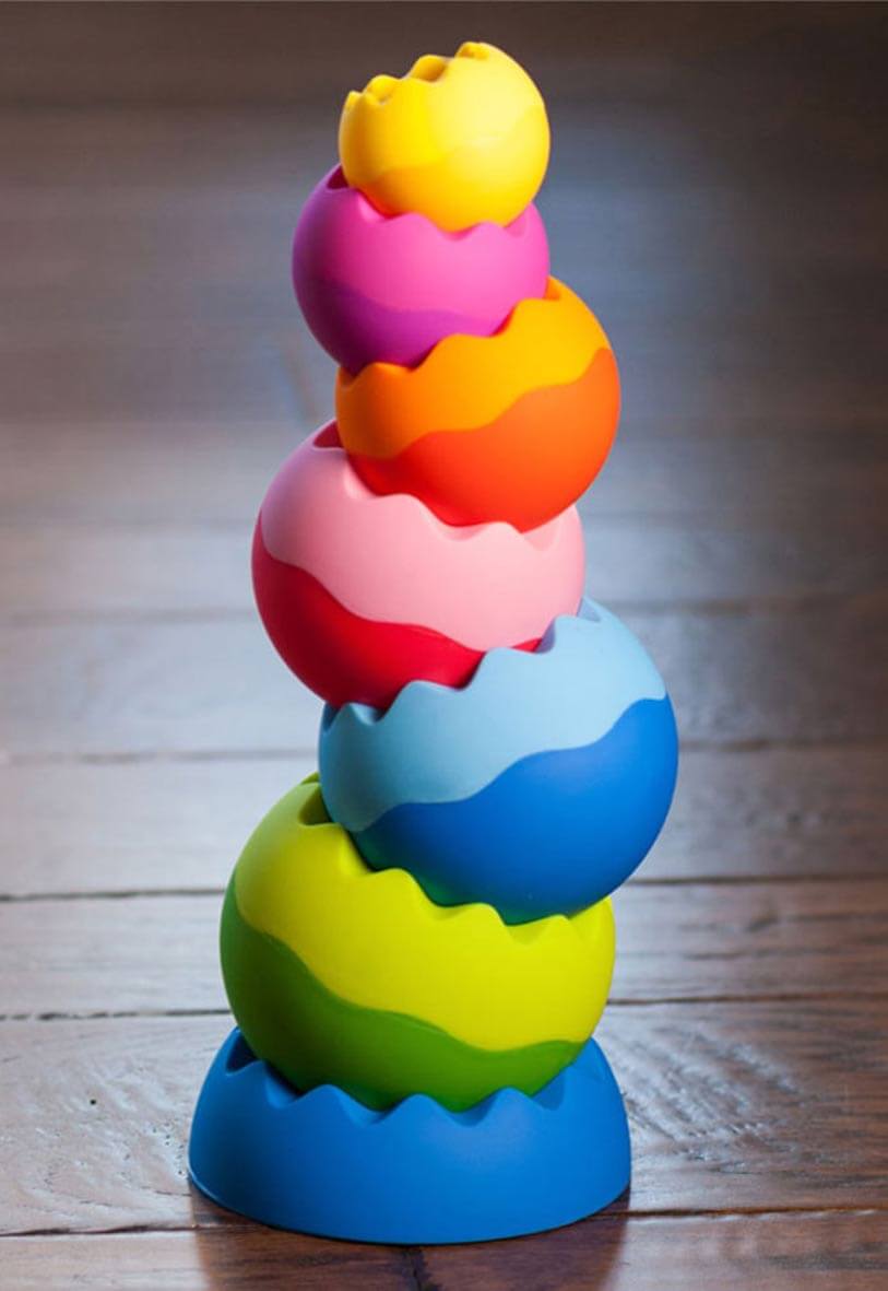 Fat Brain Toys Tobbles Neo - balančná veža od 6 mesiacov