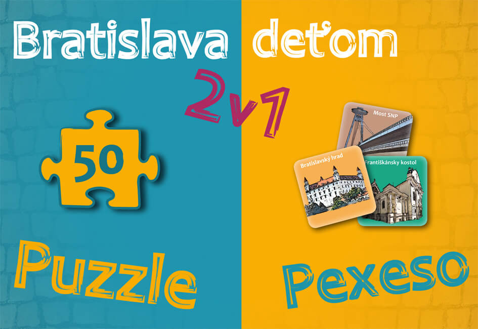 Spoločenská hra Dajama Bratislava deťom 2v1 (puzzle a pexeso)