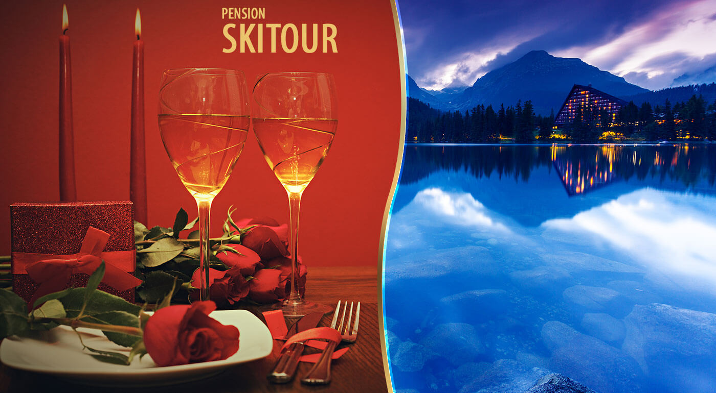 Valentínsky pobyt Vysoké Tatry: 3 relaxačné dni v Penzióne Skitour**+ s romantickým prekvapením a vstupom do Aquacity Poprad