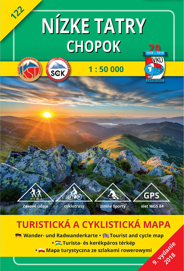 VKÚ Harmanec Turistická mapa Nízke Tatry - Chopok 1:50 000 TM 122