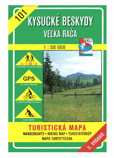 VKÚ Harmanec Turistická mapa Kysucké Beskydy - Veľká Rača 1:50 000 TM 101