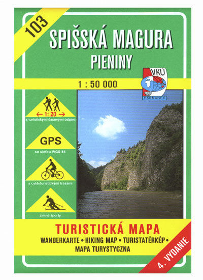 VKÚ Harmanec Turistická mapa Spišská Magura - Pieniny 1:50 000 TM 103