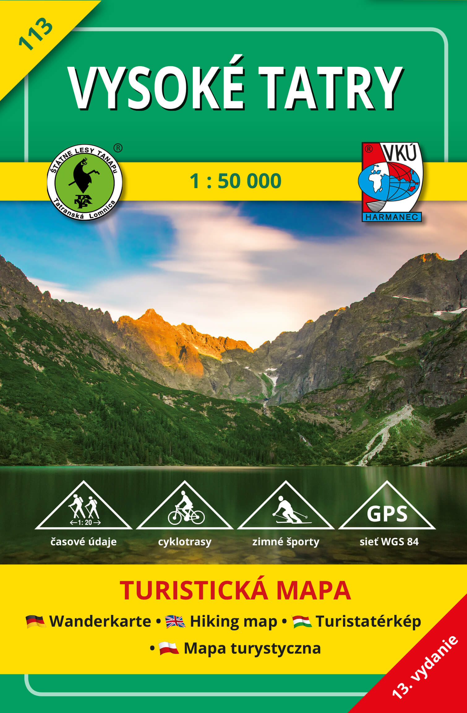 VKÚ Harmanec Turistická mapa Vysoké Tatry 1:50 000 TM 113