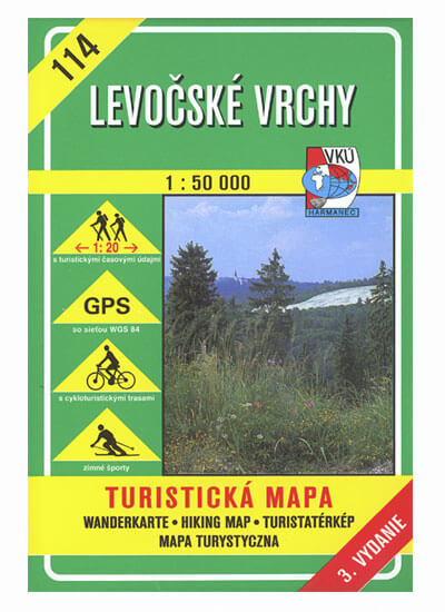 VKÚ Harmanec Turistická mapa Levočské vrchy 1:50 000 TM 114