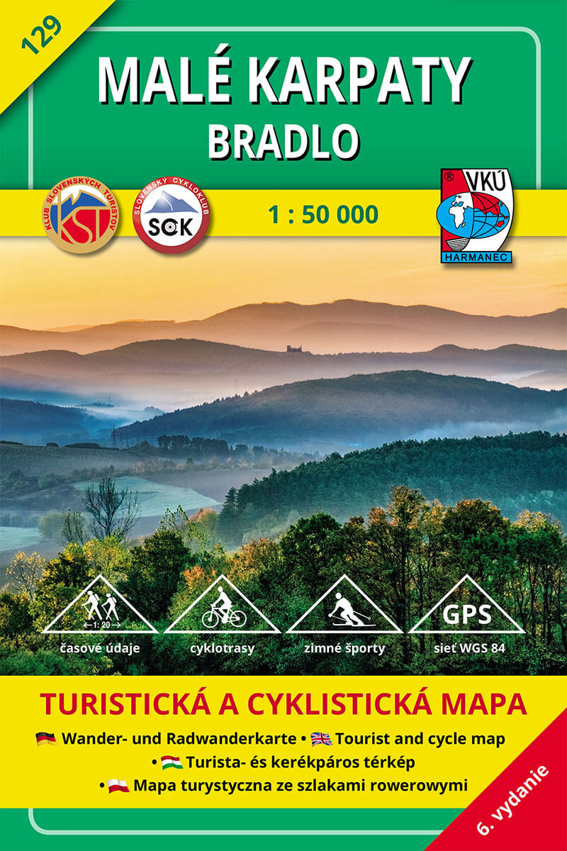 VKÚ Harmanec Turistická mapa Malé Karpaty - Bradlo 1:50 000 TM 129