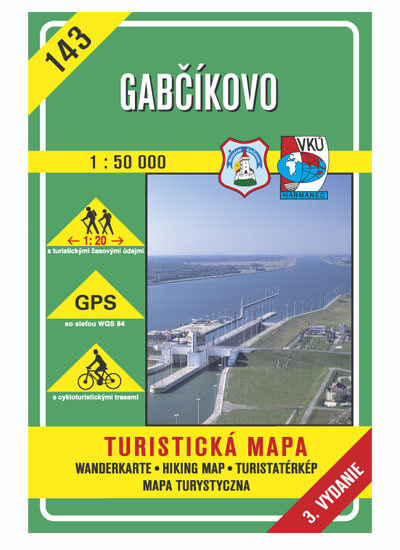 VKÚ Harmanec Turistická mapa Gabčíkovo (3. vydanie) 1:50 000 TM 143