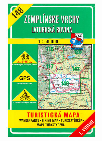 VKÚ Harmanec Turistická mapa Zemplínske vrchy - Latorická rovina 1:50 000 TM 148