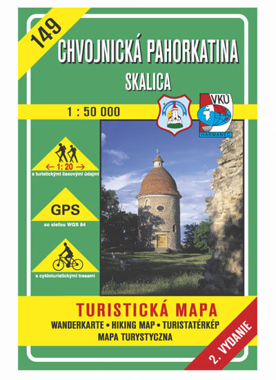 VKÚ Harmanec Turistická mapa Chvojnická pahorkatina - Skalica 1:50 000 TM 149