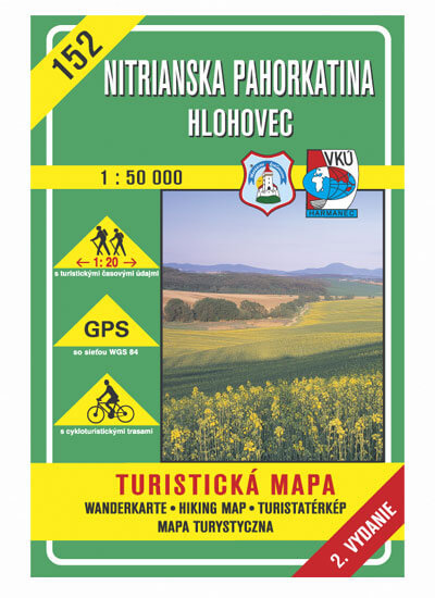 VKÚ Harmanec Turistická mapa Nitrianska pahorkatina - Hlohovec 1:50 000 TM 152
