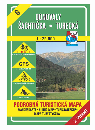 Turistická mapa Donovaly, Šachtička, Turecká 1:25 000 TM 6