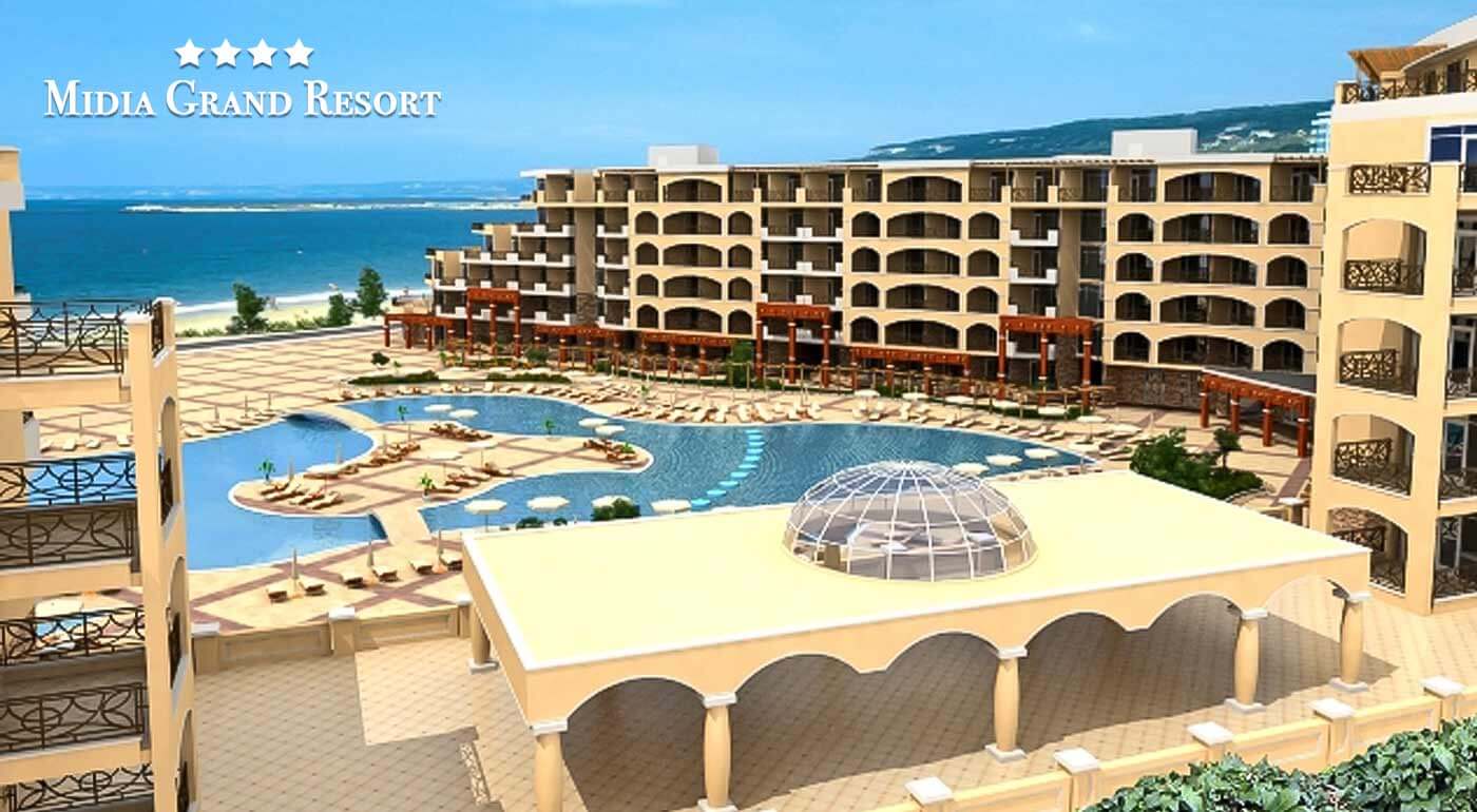 Bulharsko: Letná dovolenka v 4* apartmánovom komplexe Midia Grand Resort priamo pri mori