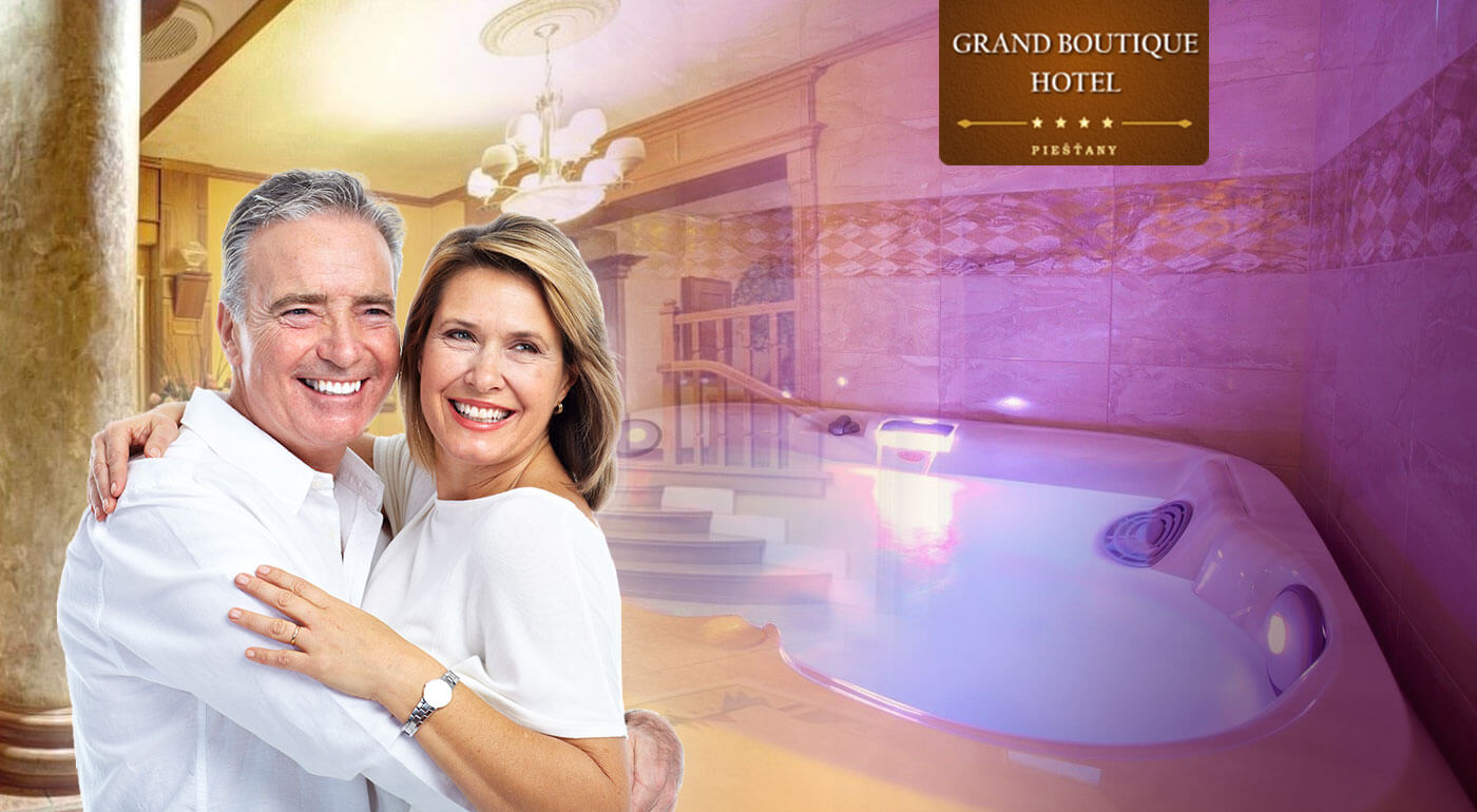 Senior pobyt v Grand Boutique Hoteli Sergijo**** Piešťany s plnou penziou a luxusnými wellness procedúrami