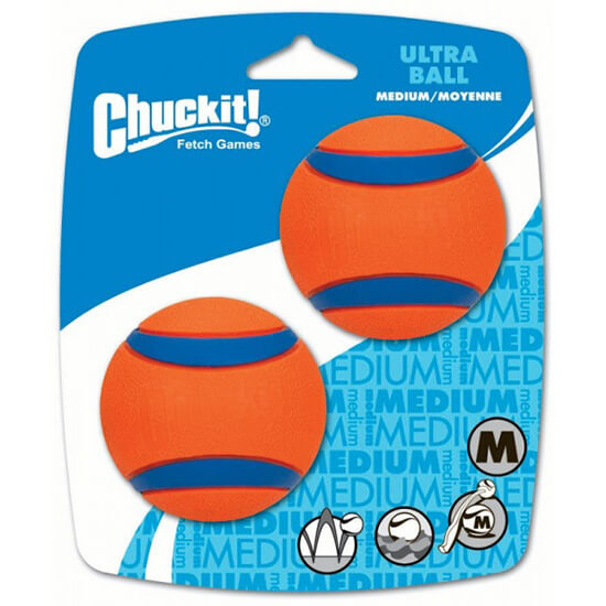 Loptička pre psa Chuckit! Ultra Ball Medium 2 kusy - veľkosť M (priemer 6,5 cm)