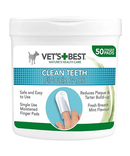 Čistiaca utierka na zuby pre psov - náprstky Vet´s Best 50 ks