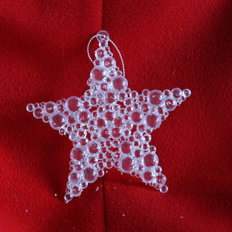 Plastové vianočné ozdoby - hviezdy (2 ks)