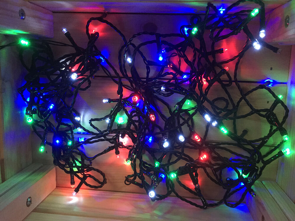 Vianočné LED osvetlenie na batérie - farba mix