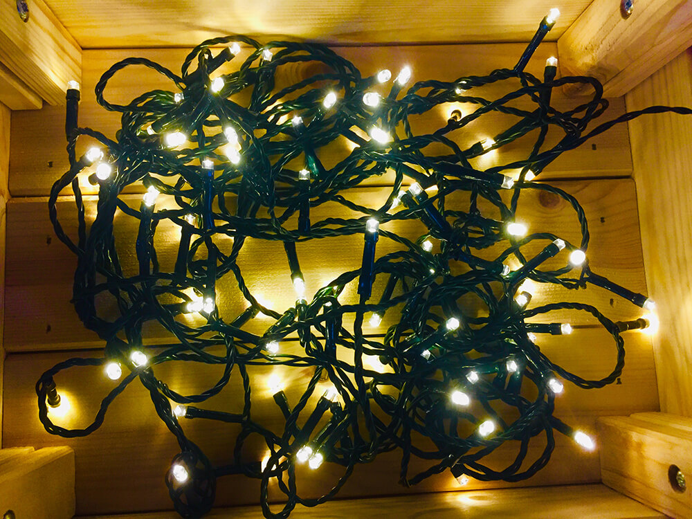 Vianočné LED osvetlenie na batérie - farba žltá