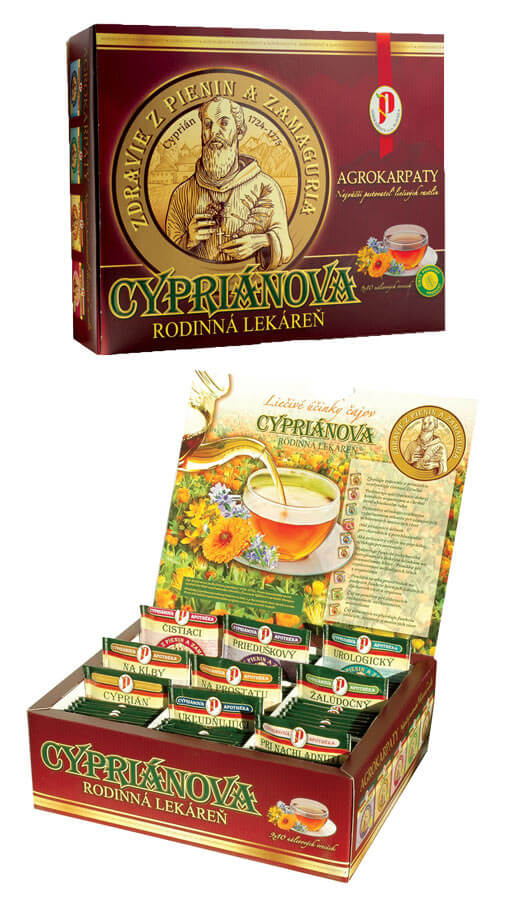 Agrokarpaty Cypriánova rodinná lekáreň čajová kazeta (10x9 druhov čajov)