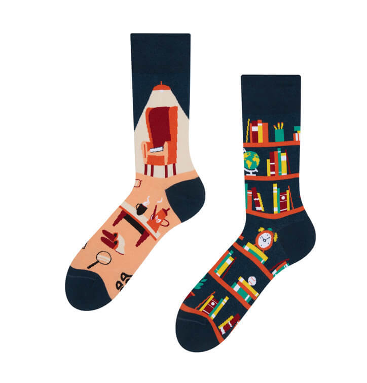 Veselé ponožky Knižnica - veľkosť 39-42