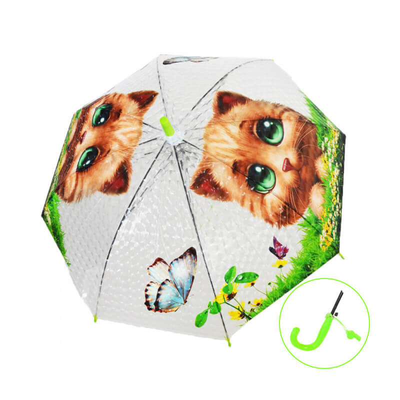 Detský dáždnik s píšťalkou - Mačka zelenooká