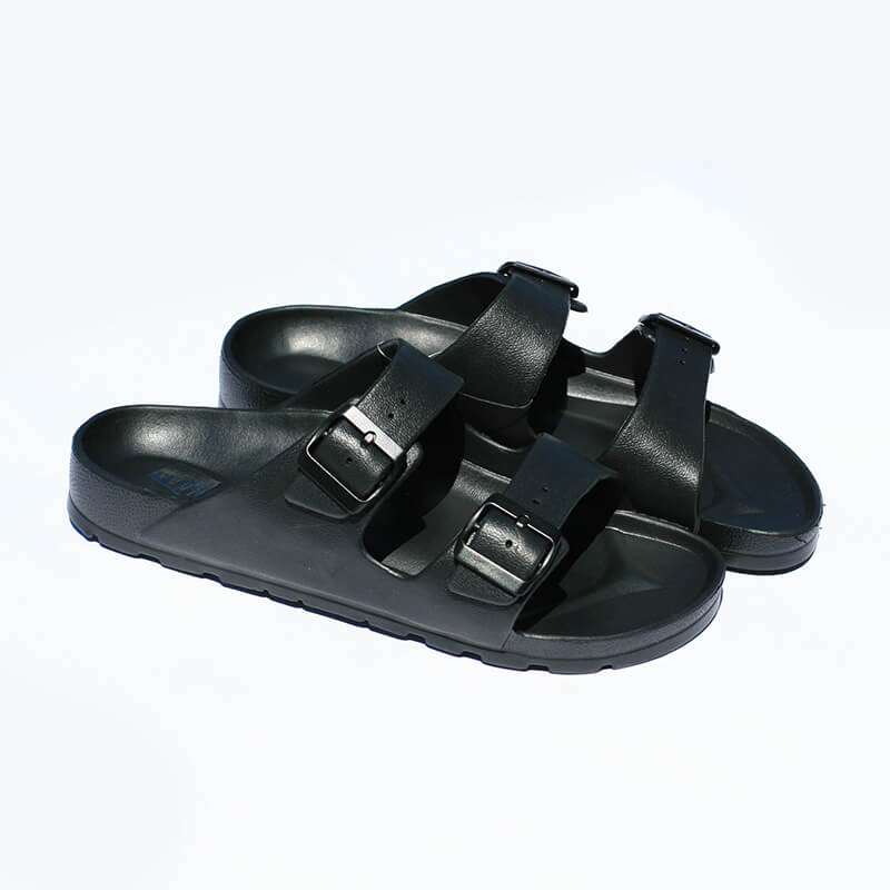 Flameshoes pánske šľapky s prackou čierne - veľkosť 42