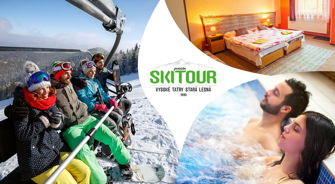 Vysoké Tatry: Zimný pobyt v Penzióne Skitour**+ na 4 dni s kúpaním v AquaCity Poprad