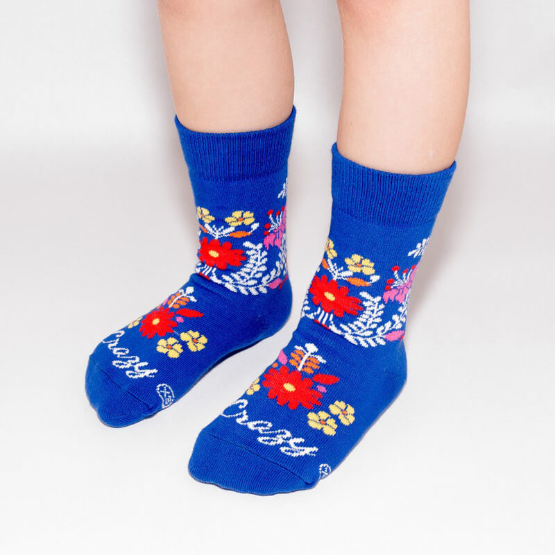 Crazy Step detské ponožky Folk kvietky - veľkosť 23-26