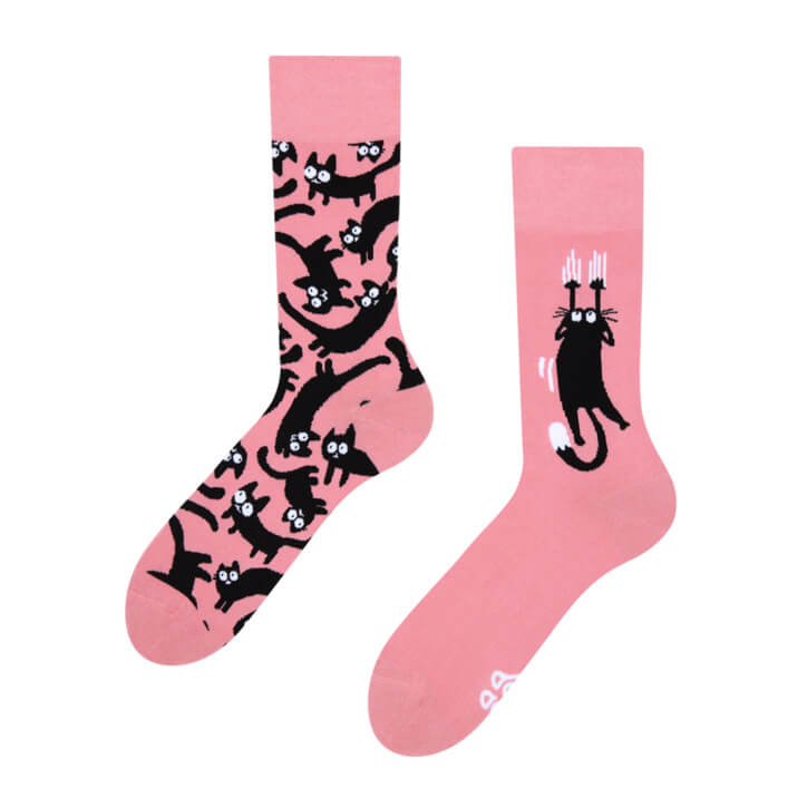 Good Mood ponožky Ružové mačky - veľkosť 35-38