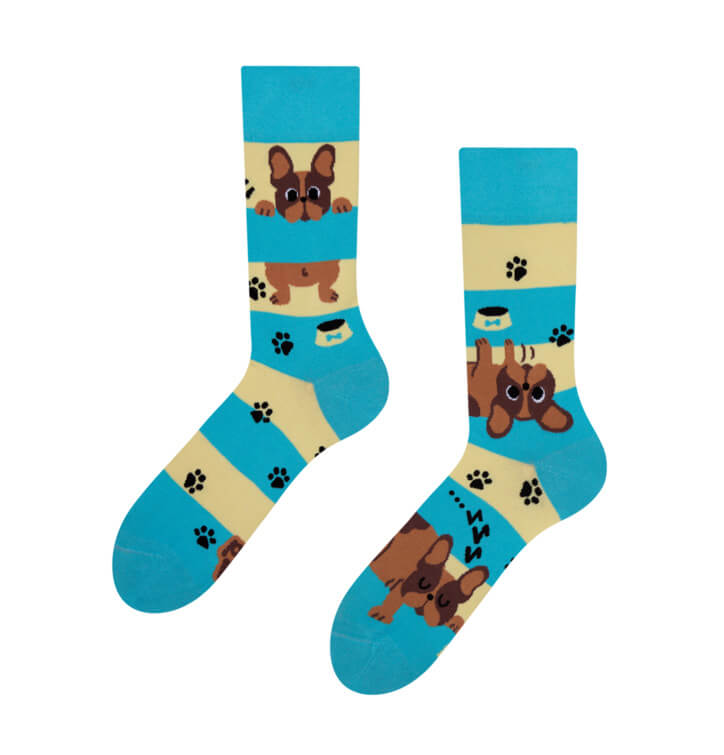 Good Mood ponožky Psy a pruhy - veľkosť 43-46