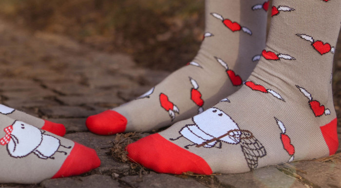 Zaľúbené ponožky Crazy Step nielen na Valentína
