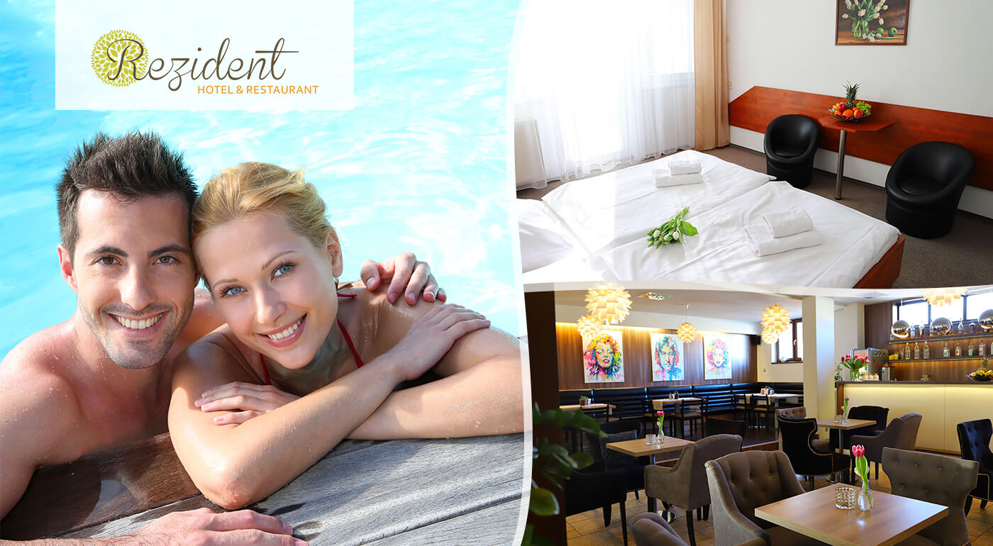 Hotel Rezident*** Turčianske Teplice: Relaxačný pobyt Klasik alebo Gold s procedúrami, vstupom do aquaparku a polpenziou