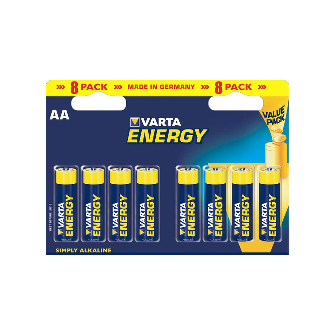 Baterky Varta Energy AA alkalické 8 kusov